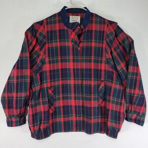 Avoca Collection County Wicklow Ireland‎ Women's Jacket Red Navy Green XL